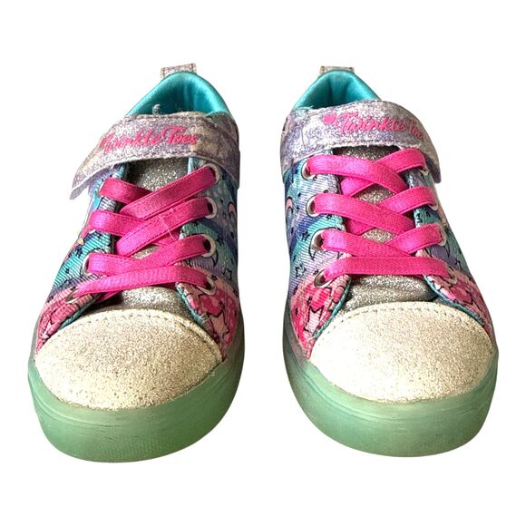 Skechers Twinkle Toes Girls Sz 13 Sneakers Light Up Soles Shoes Original Version - Picture 8 of 8